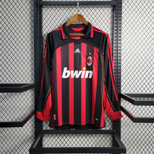 AC Milan Jersey Home Kit 2006 2007 Retro Long Sleeves